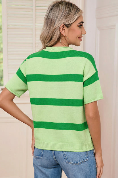 Green Stripe Oh For Luck’s Sake St Patrick Knit Tee