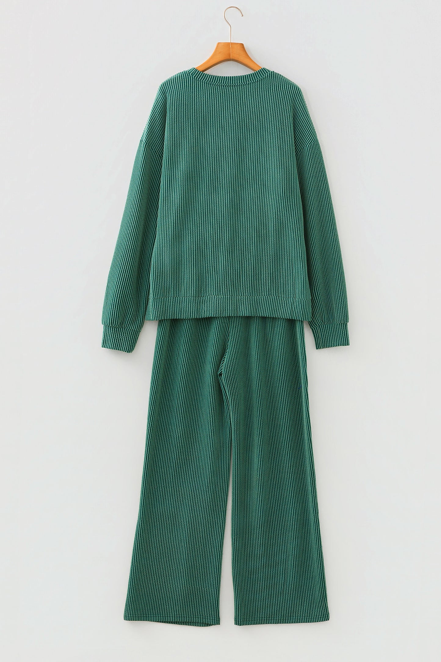 JOLLY Ribbed Knit Long Sleeve Top and Pants Set