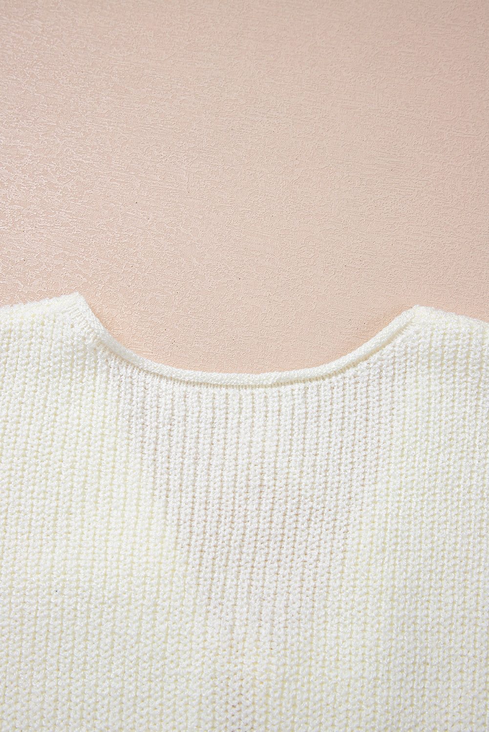 Beige Tie Front V Neck Sweater Vest Knit Top