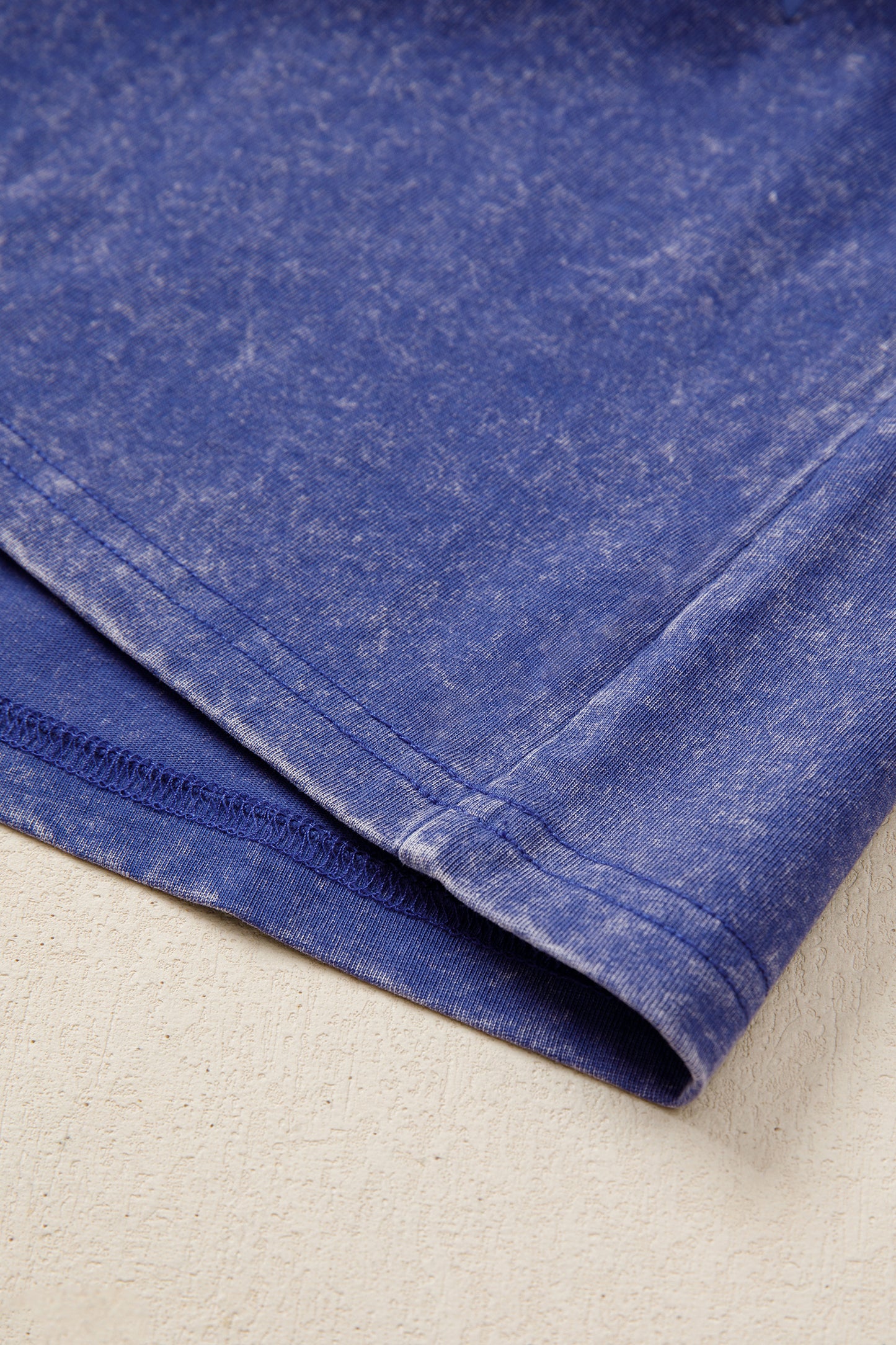 Blue Star Print Mineral Wash Flag Day Independence Tee