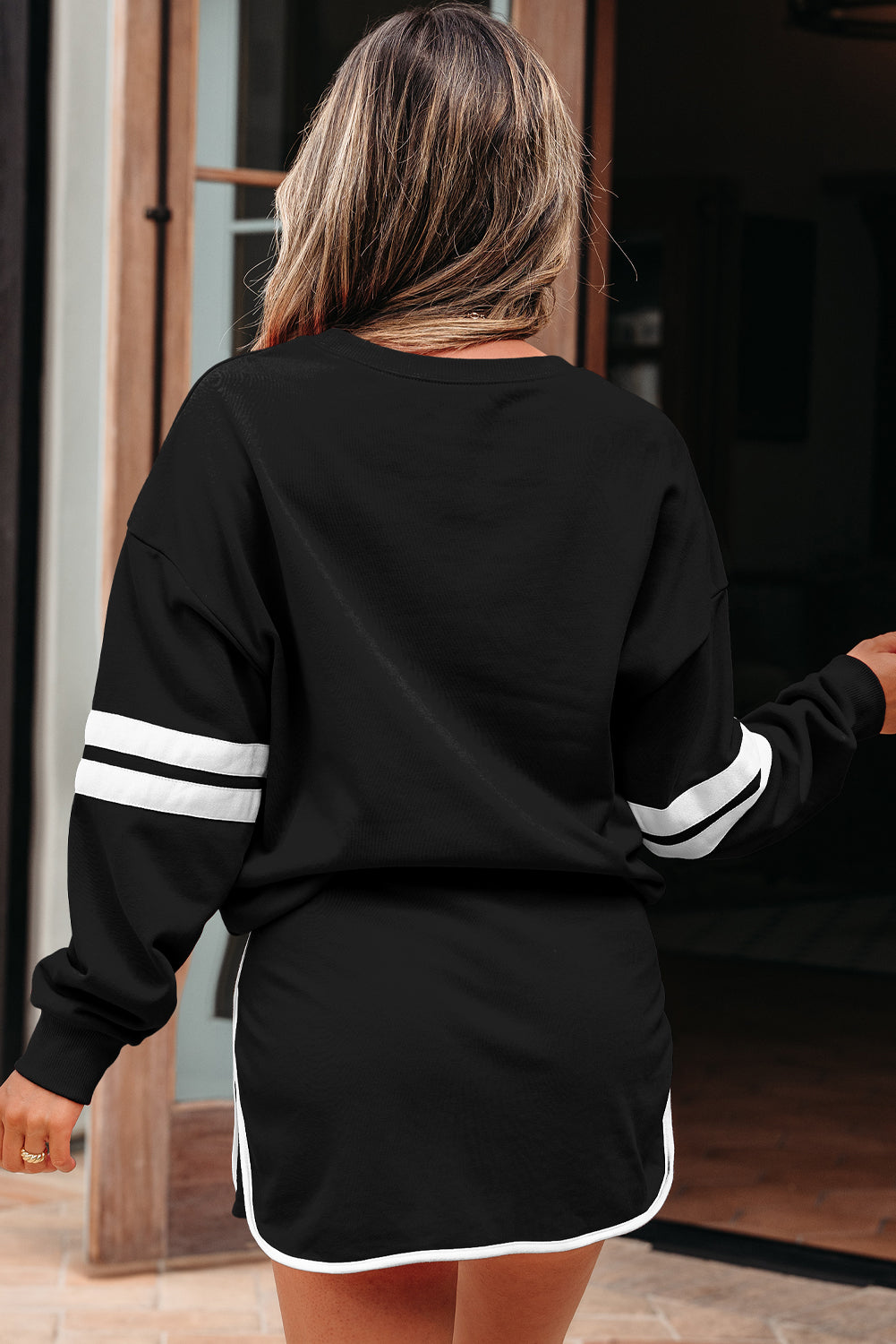Orange Game Day Varsity Sweatshirt & Skort Set