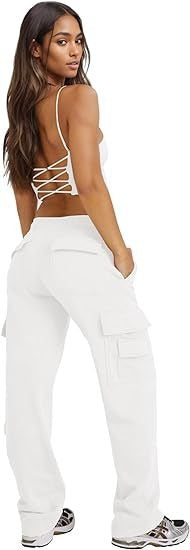 High Waist Y2K Multi-Pocket Cargo Sweatpants