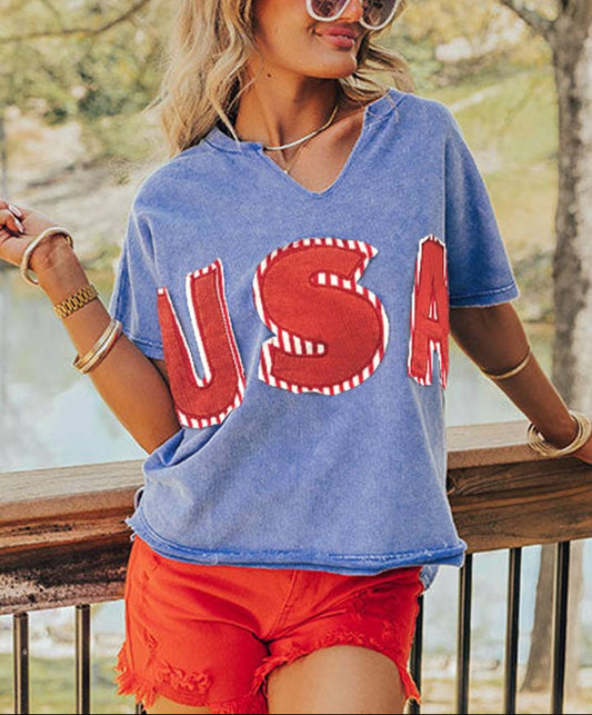 USA Patriotic 4th of July Flag Day Graphic Tee