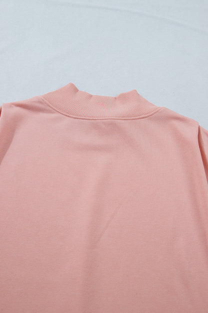 High Neck Cap Sleeve Loose Casual Top