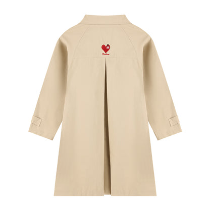 Trendy Kids’ Trench Coat with Classic Collar