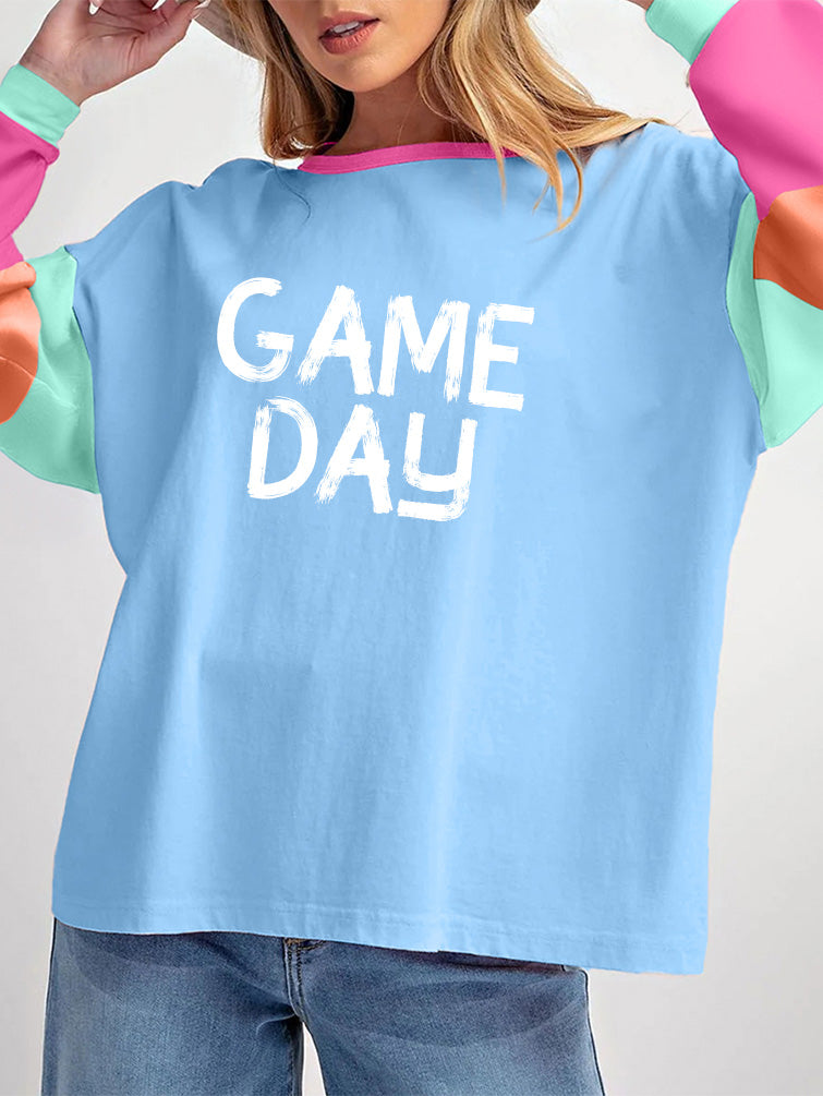 Game Day Graphic Colorblock Tee