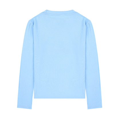 Kids Long Sleeve Solid Color Slim Fit T-Shirt