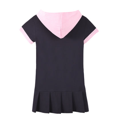 Girls Summer School Style Short Sleeve Casual Dress