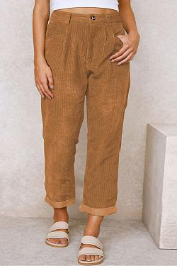 Women's High-waisted Casual Trousers Plus Size