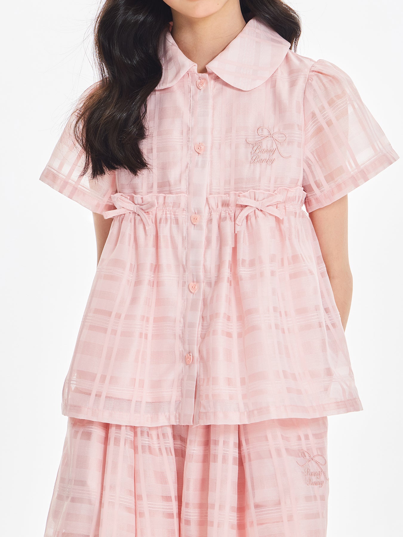 Girls Pink Bow Polo Shirt or Wide Leg Pants