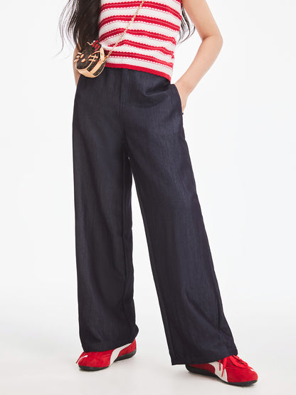 Classic Denim Wide-Legged Pants for Girls - Comfortable & Trendy