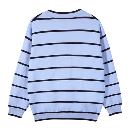 Cute Striped Knit Cardigan Sweater for Girls