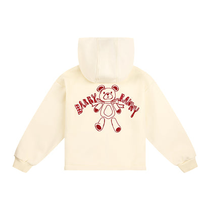 Girls Bear Hoodie Sweatshirt and Straight Pants Set