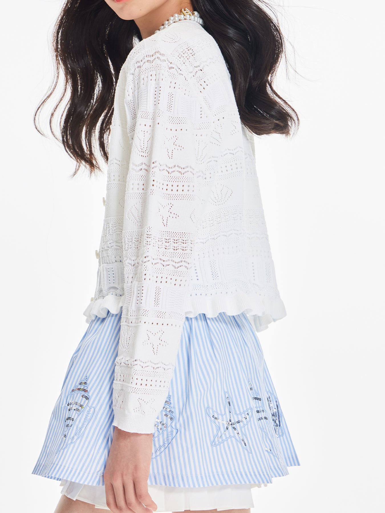 Girls Summer Knit Cardigan Sun Protection Cover Up