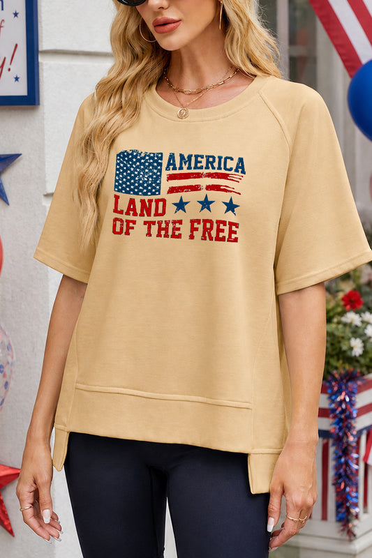 America Land of the Free July 4th Graphic Tee