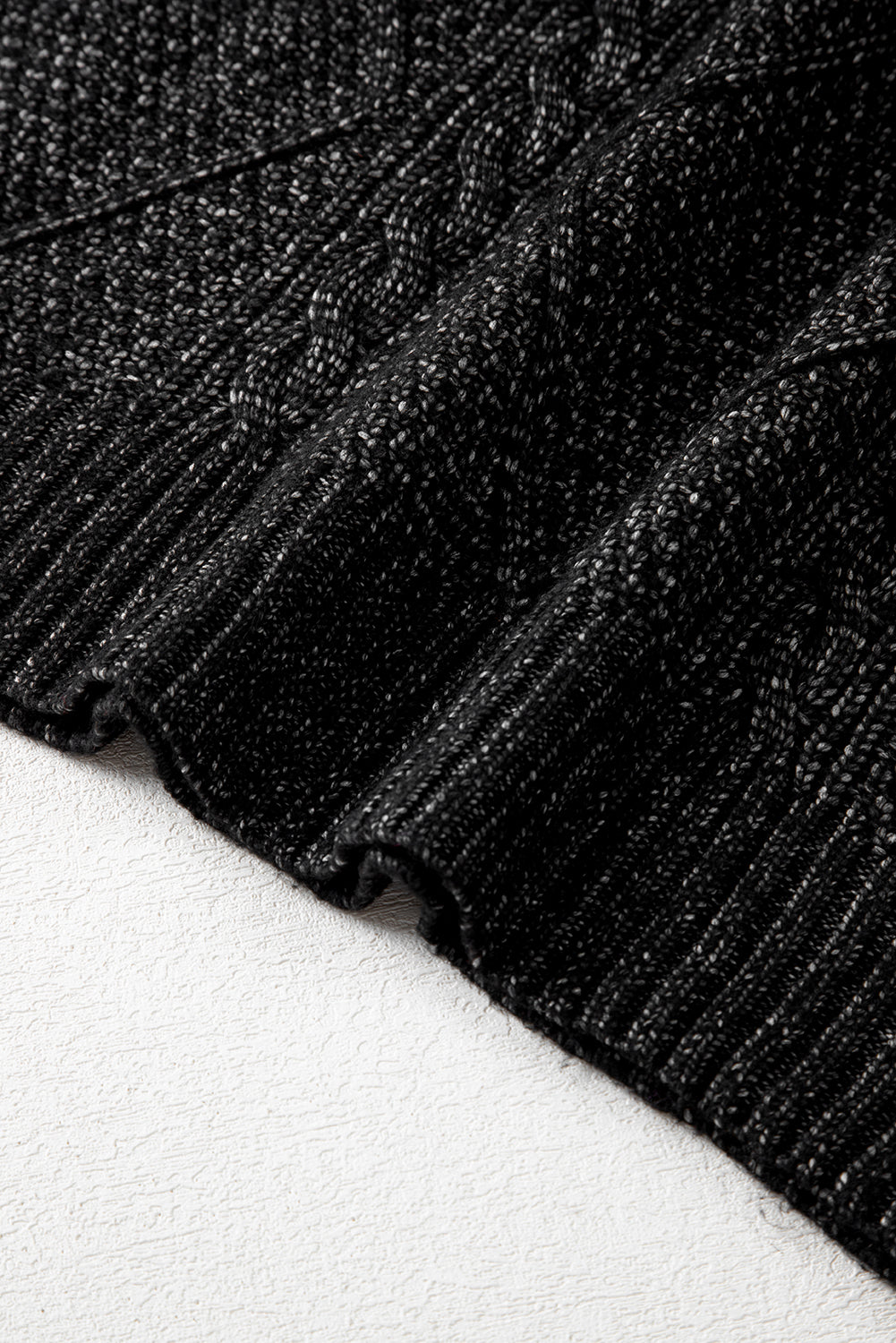 Cozy Cable Knit Drop Shoulder Oversized Sweater Dress