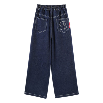 Girls High-Waist Slim Fit Soft Denim Pants