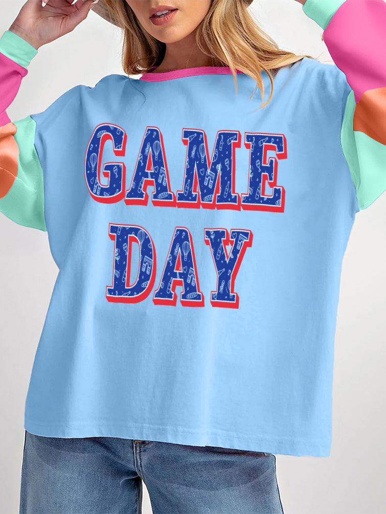 Game Day Bold Graphic Colorblock Tee