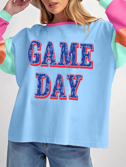 Game Day Bold Graphic Colorblock Tee