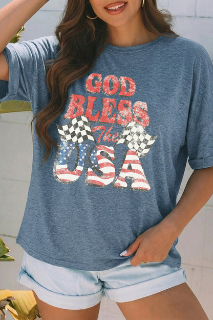 “God Bless The USA” 4th of July Graphic Tee