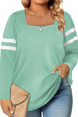 Casual Style Simple Plus Size Pullover Plus Size T-shirt Women