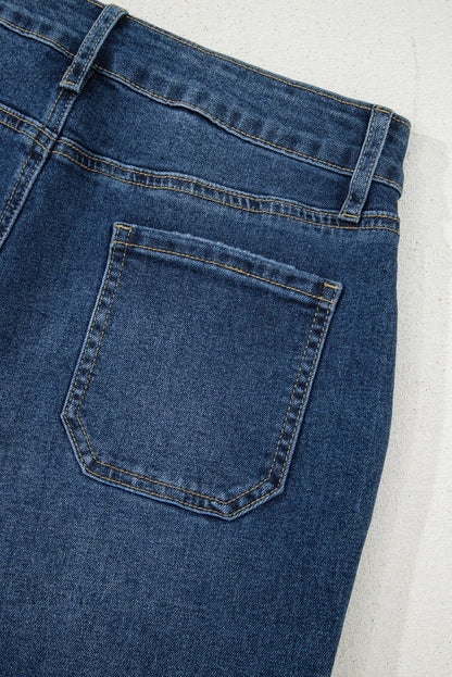 Breen Cropped High Rise Wide Leg Denim Pants