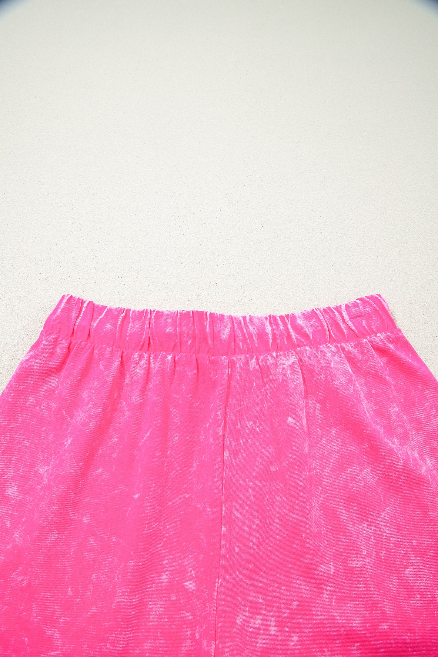 Mineral Wash Cotton Lounge Set Tee and Drawstring Shorts