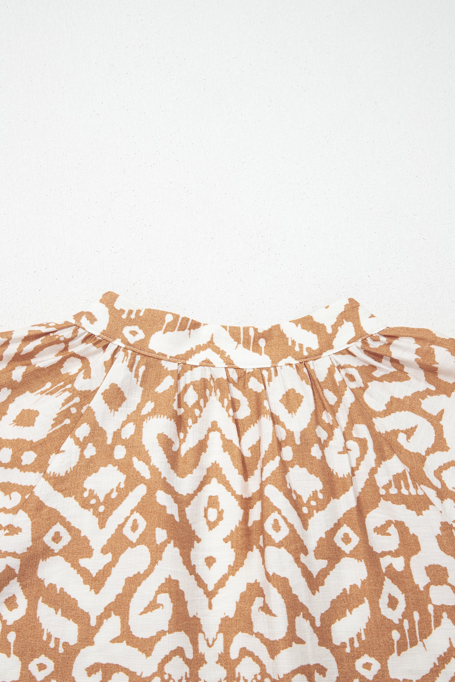 Boho Ikat Print V Neck Shift Dress Summer Mini Dress