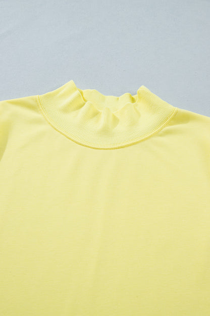 High Neck Cap Sleeve Loose Casual Top