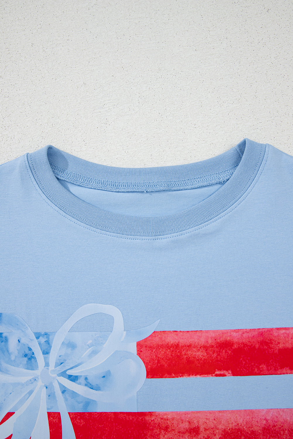 Blue Flag Bow Graphic Tee Flag Day Independence
