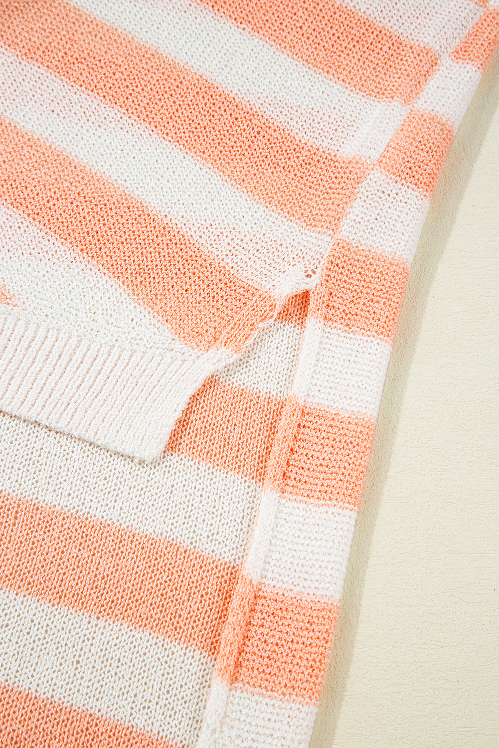 Pink USA Flag Stripe Notched Neck Sweater Vest