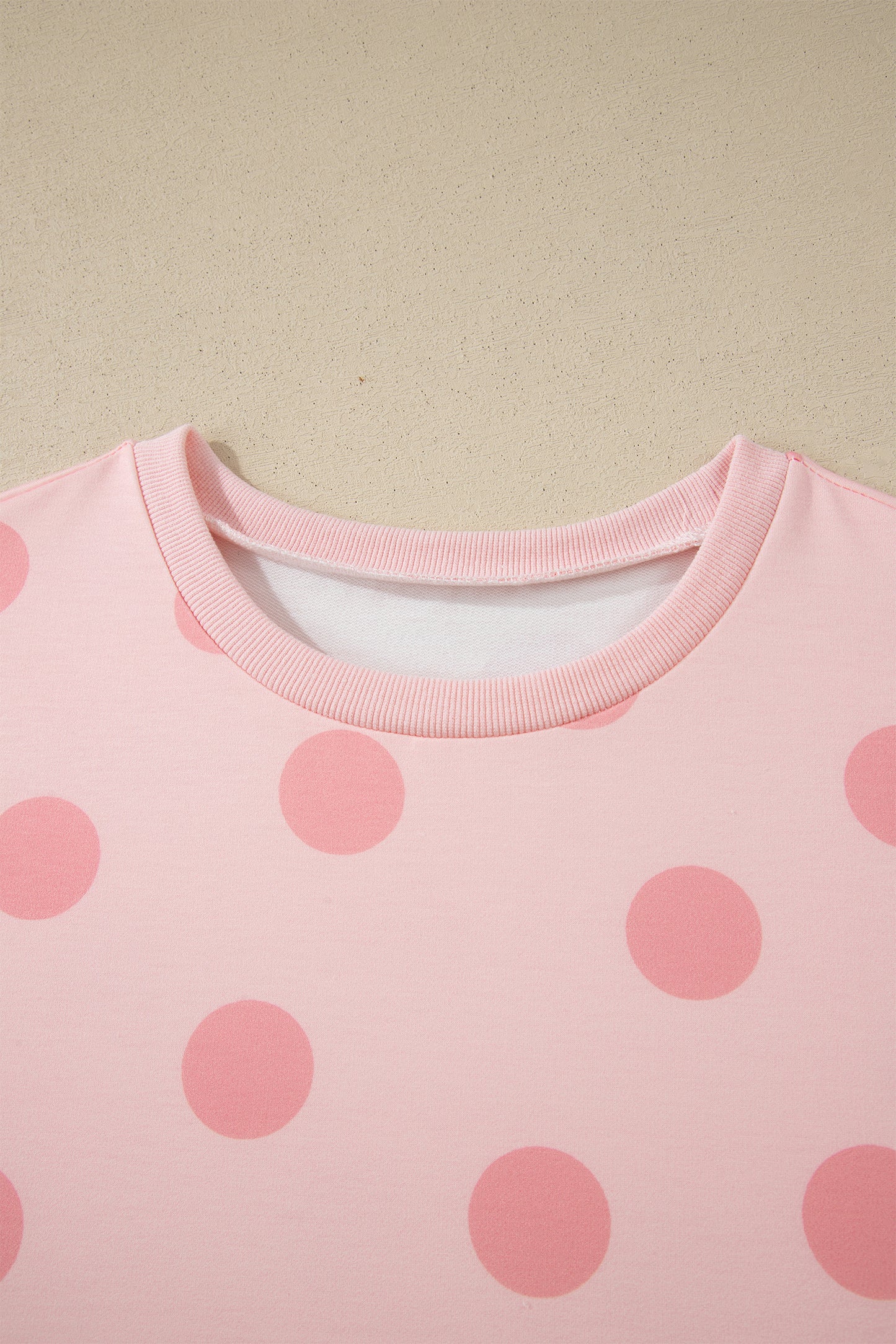 Polka Dot Lounge Set Tee and Drawstring Shorts Set