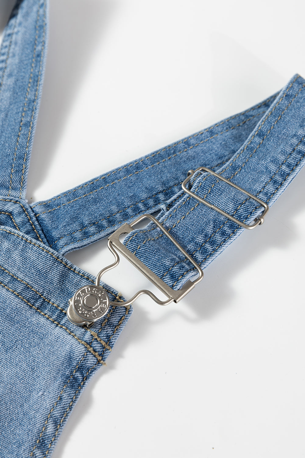 Dusk Blue Barrel Leg Denim Overalls