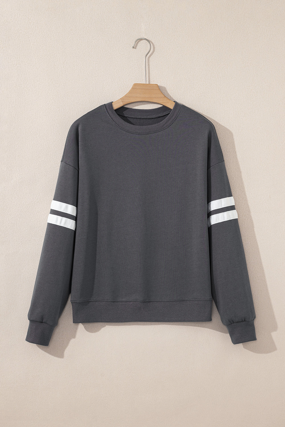 Varsity Stripe Drop Shoulder Oversized Women’s Sweatshirt