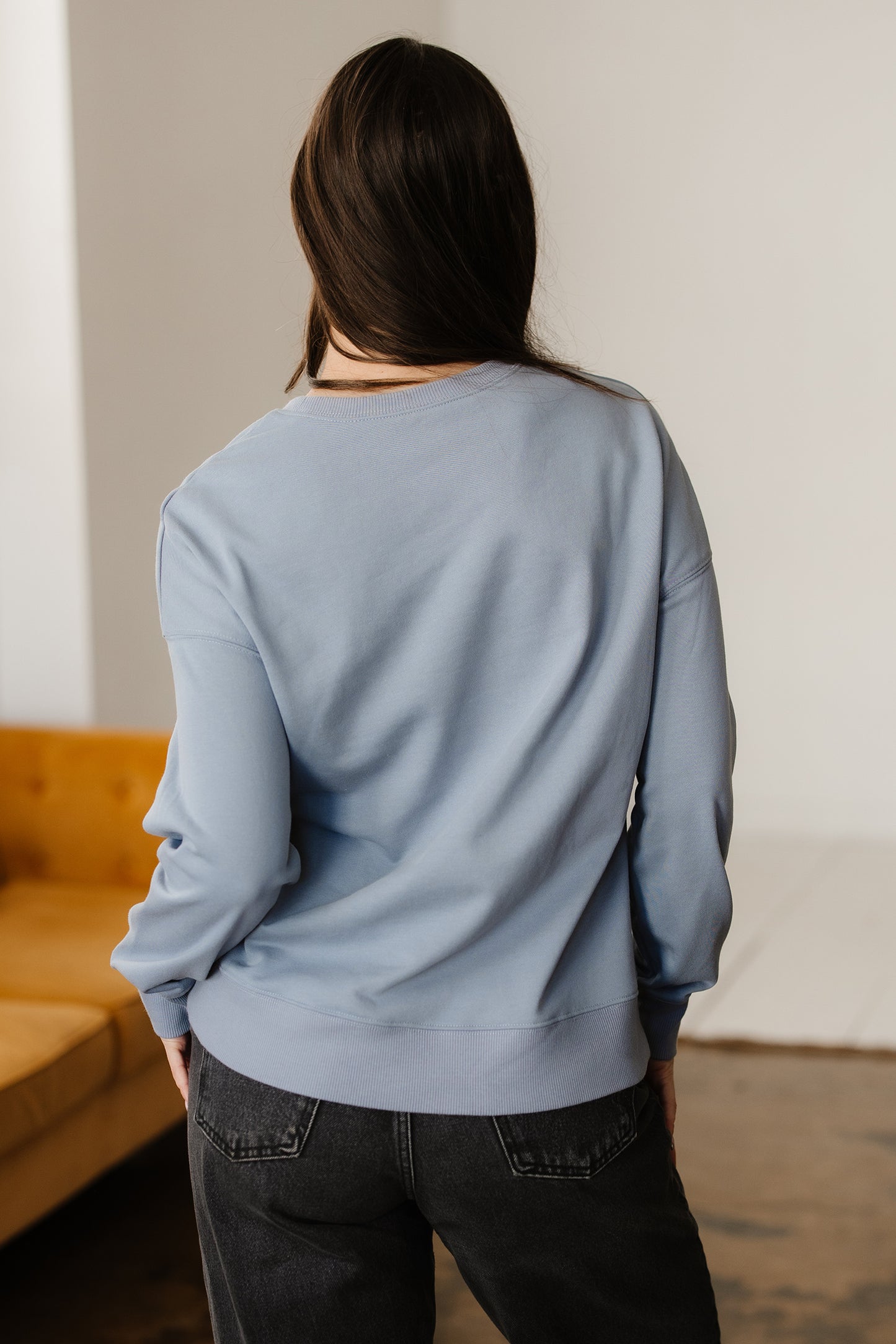 Game Day Checkered Graphic Oversized Crewneck Sweatshirt
