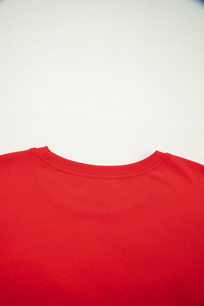 Red USA Bow T Shirt Dress Flag Day Independence