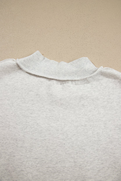 Saved By Grace Embroidered Mock Neck Sweatshirt