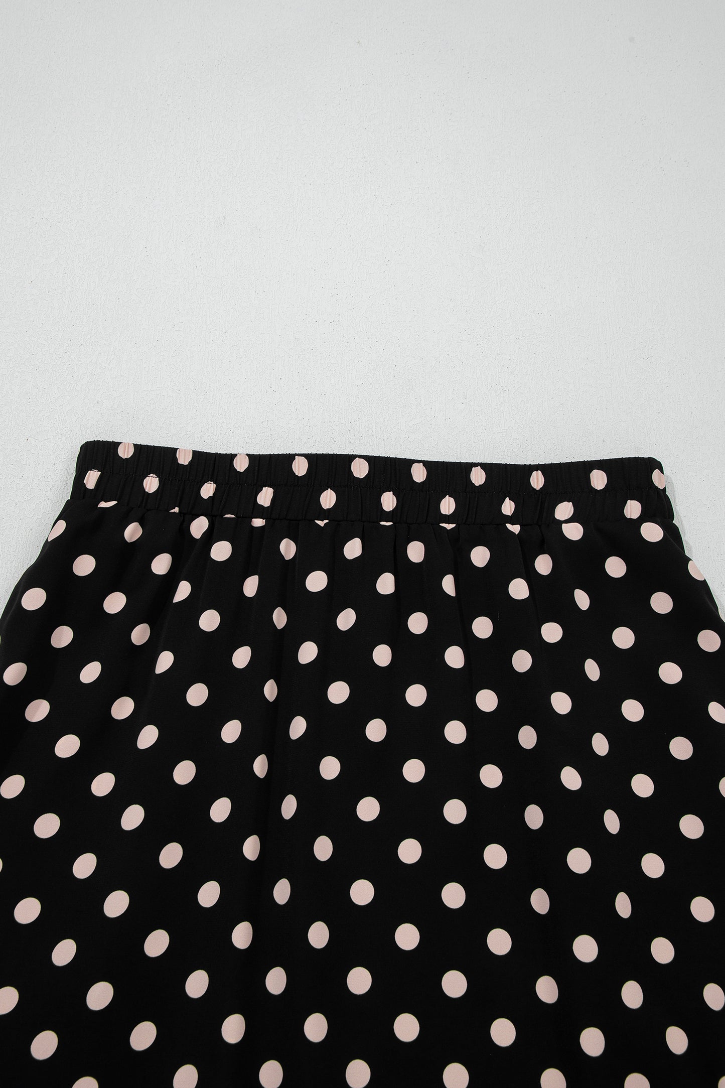 Black Polka Dot Lace Sheer Midi Maxi Skirt