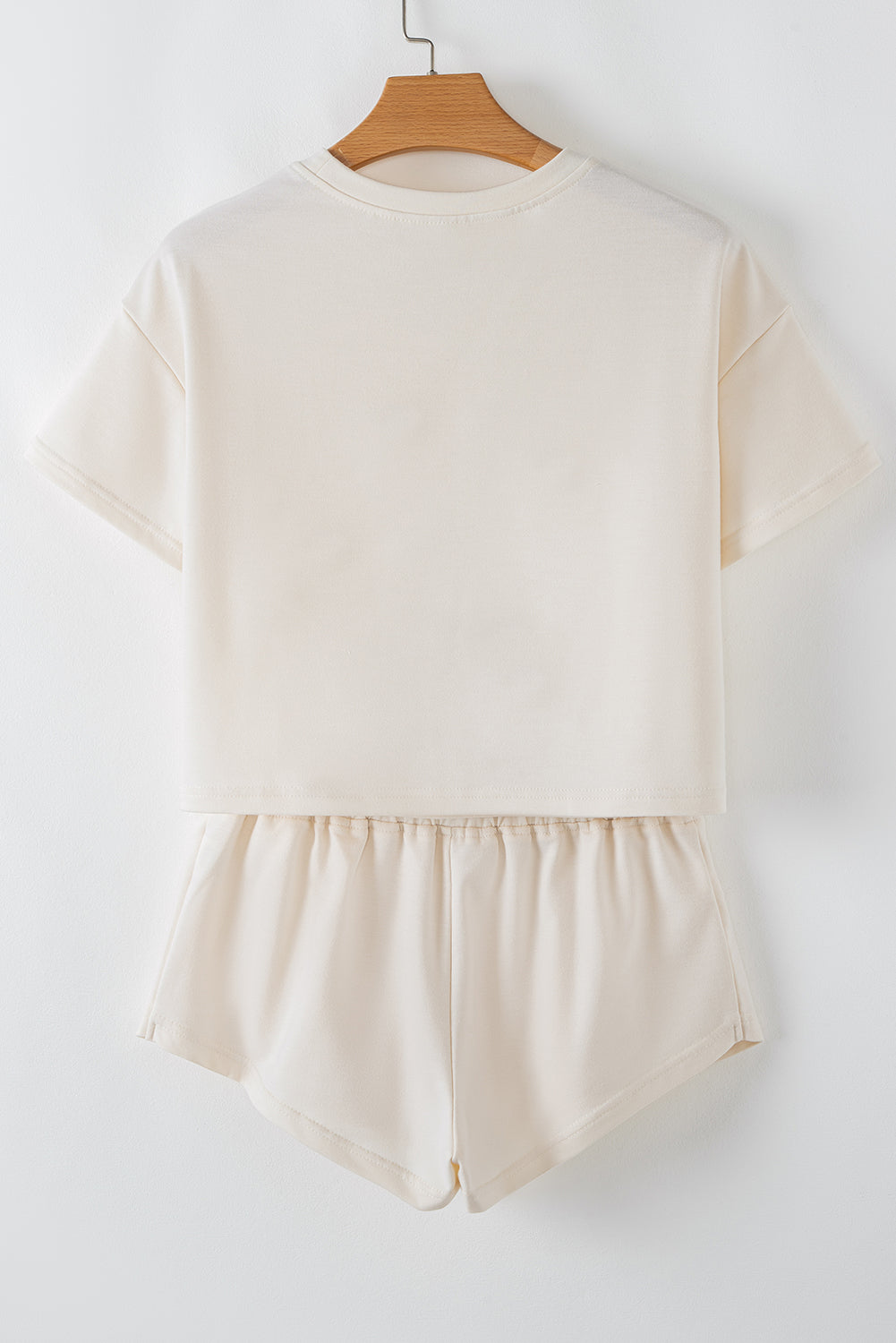 Black Cropped Tee and Ruffle Skort Lounge Set