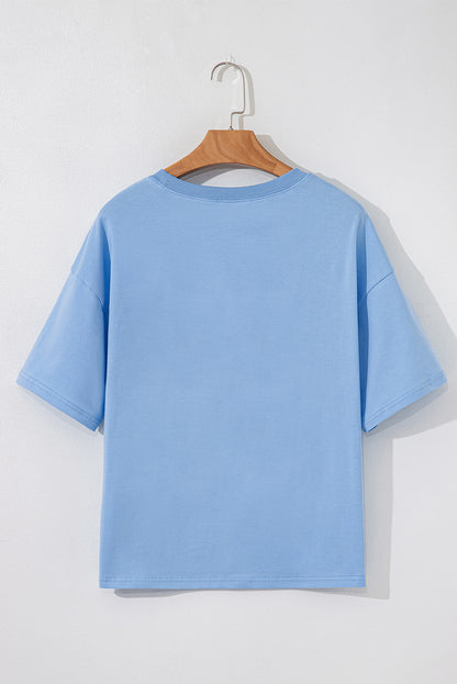 Blue Flag Bow Graphic Tee Flag Day Independence