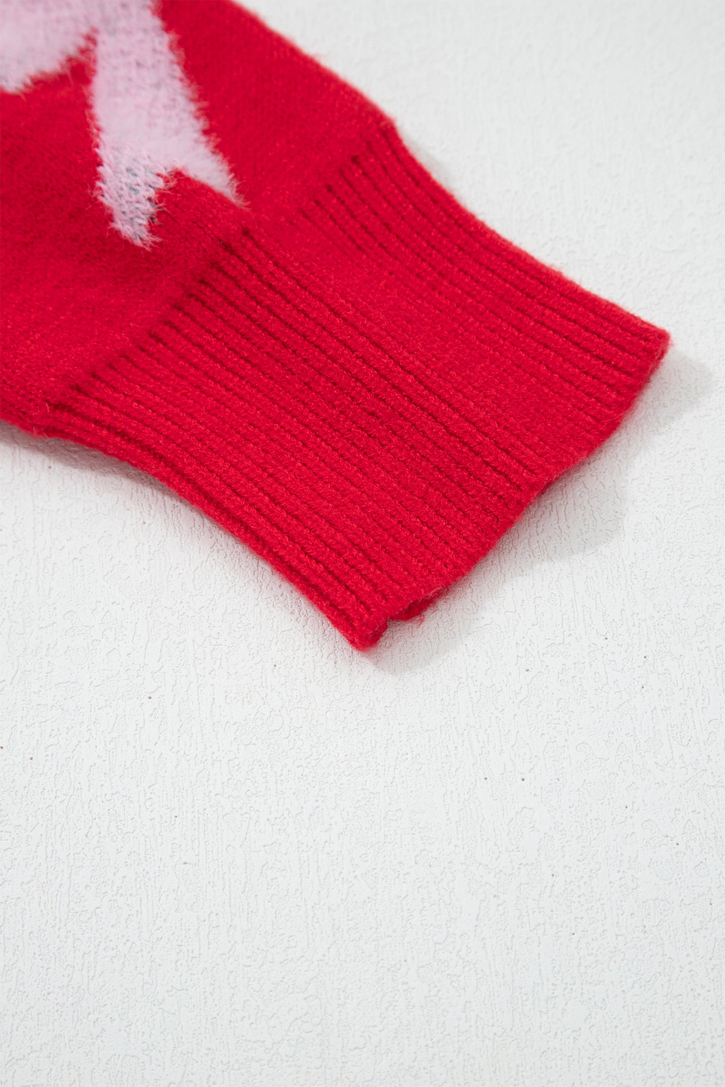 Valentine’s Day Bow Pearl Embellished Knit Sweater