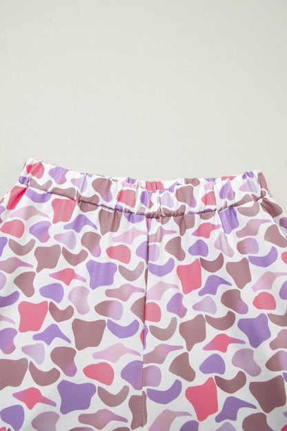 Grey MAMA Graphic Tee and Pink Camo Pants Set