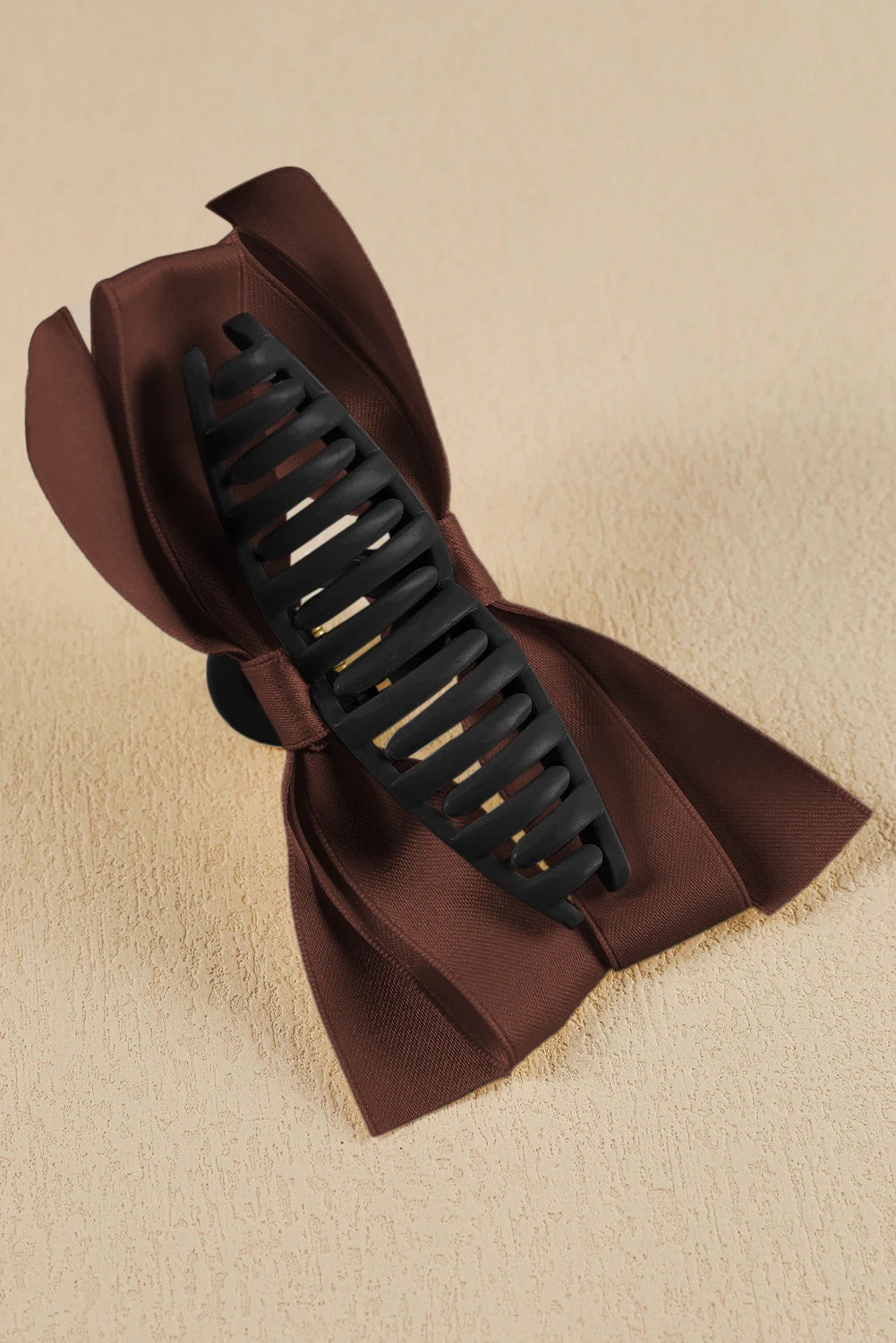 White Elegant Satin Bow Large Hair Claw Clip for Women
