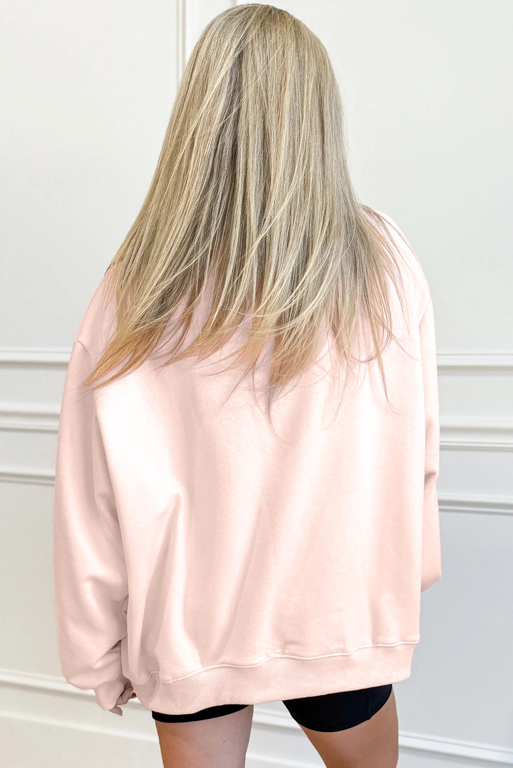Oversized Mock Neck Sweatshirt Casual Loose Pullover