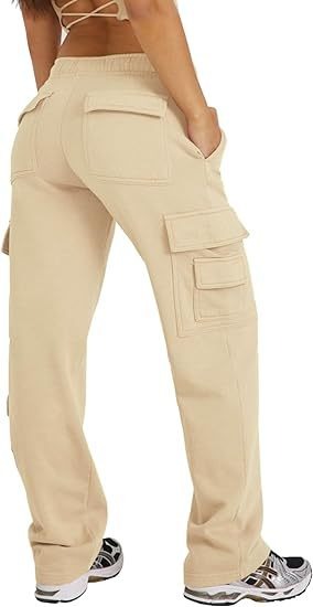 High Waist Y2K Multi-Pocket Cargo Sweatpants
