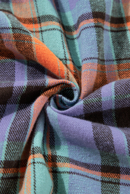 Vintage Plaid Button Down Shirt – Western Fall Layering Top