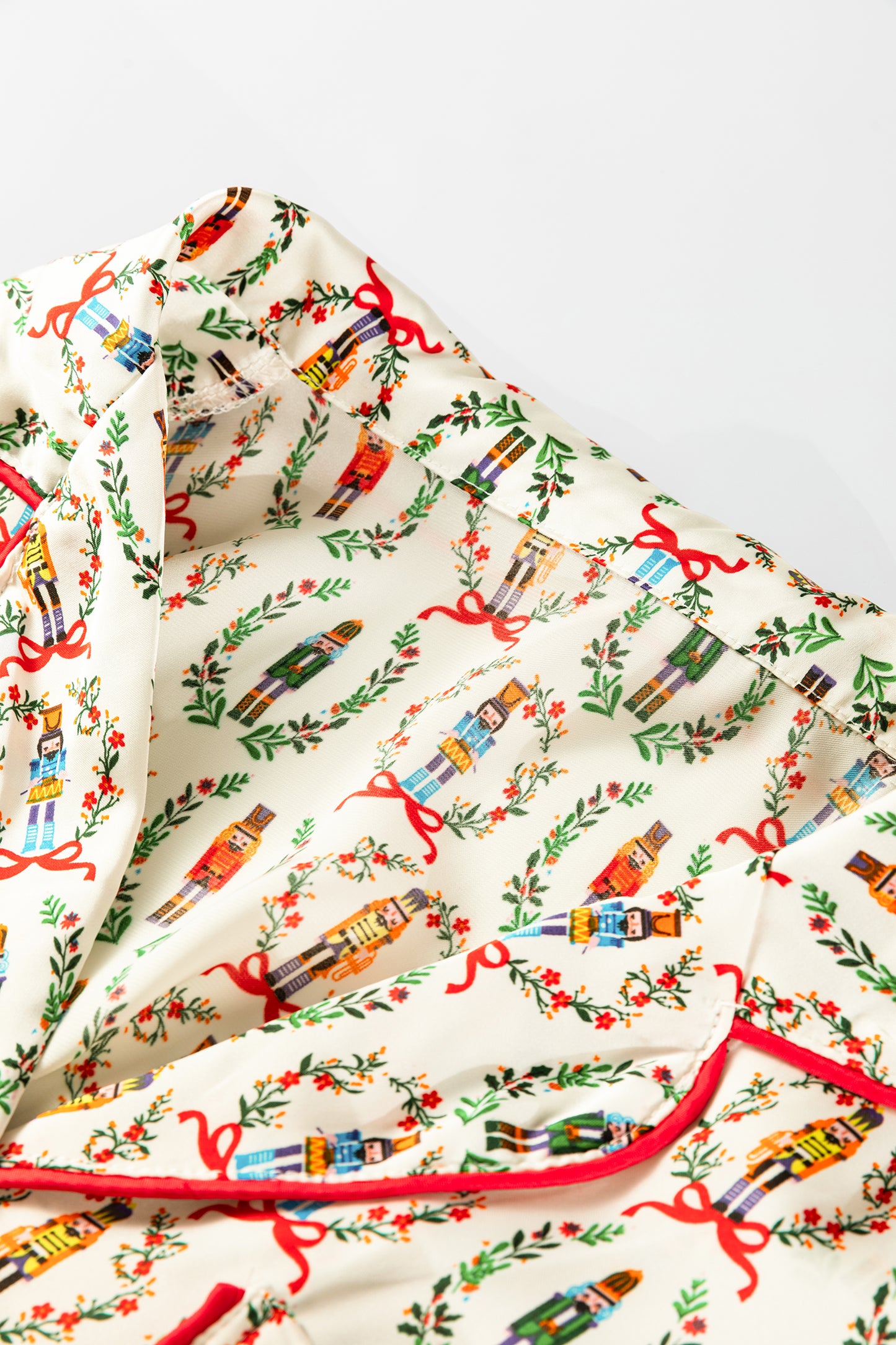 Print Silky 2pcs Christmas Pajama Set