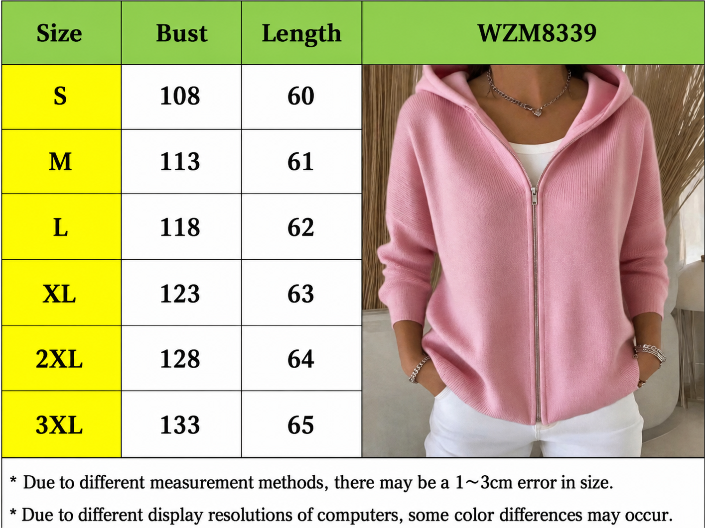 Hooded Zip Up Knit Cardigan with Drop Shoulders