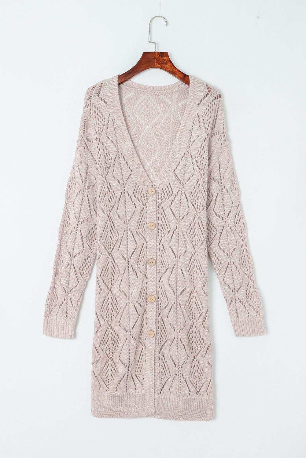 Hollow-out Openwork Knit Cardigan