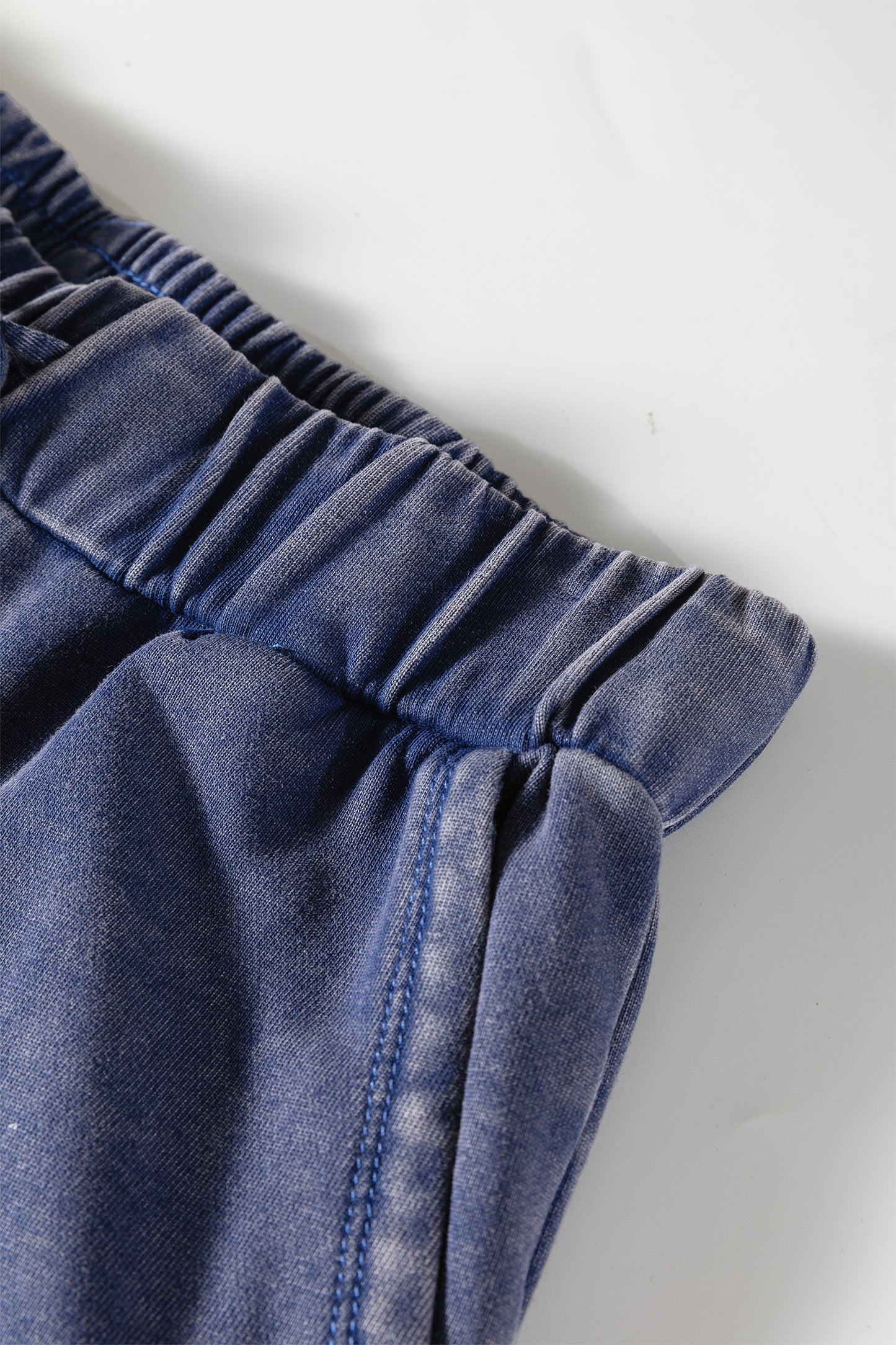 Women's Black Mineral Wash Wide Leg Patchwork Pants
